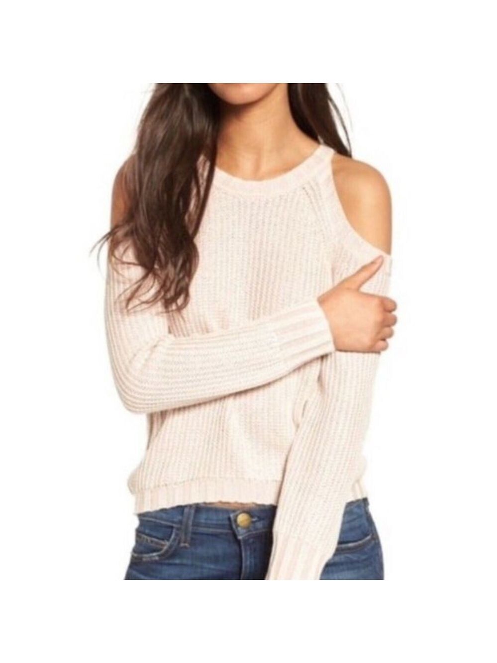 NWT Rails Women's Mika Blush Pink Pullover Sweater Size L Chunky Knit Coastal